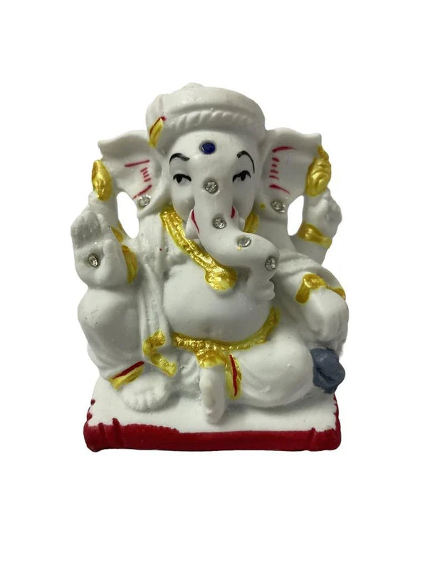 Lord Ganesha Idol | Premium Polyresin Car Dashboard & Home Décor