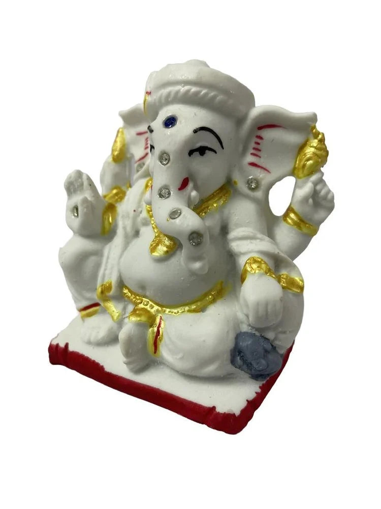 Lord Ganesha Idol | Premium Polyresin Car Dashboard & Home Décor
